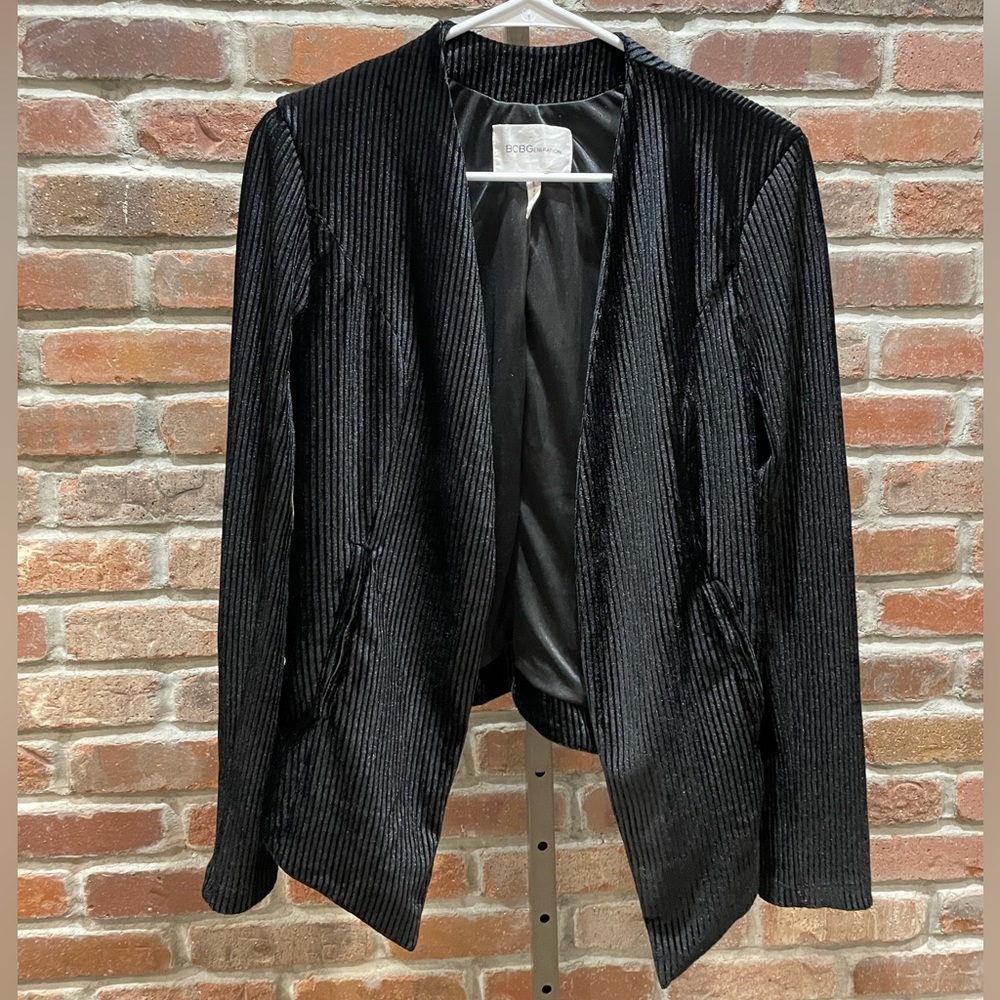 BCBGeneration "velvet" ribbed blazer